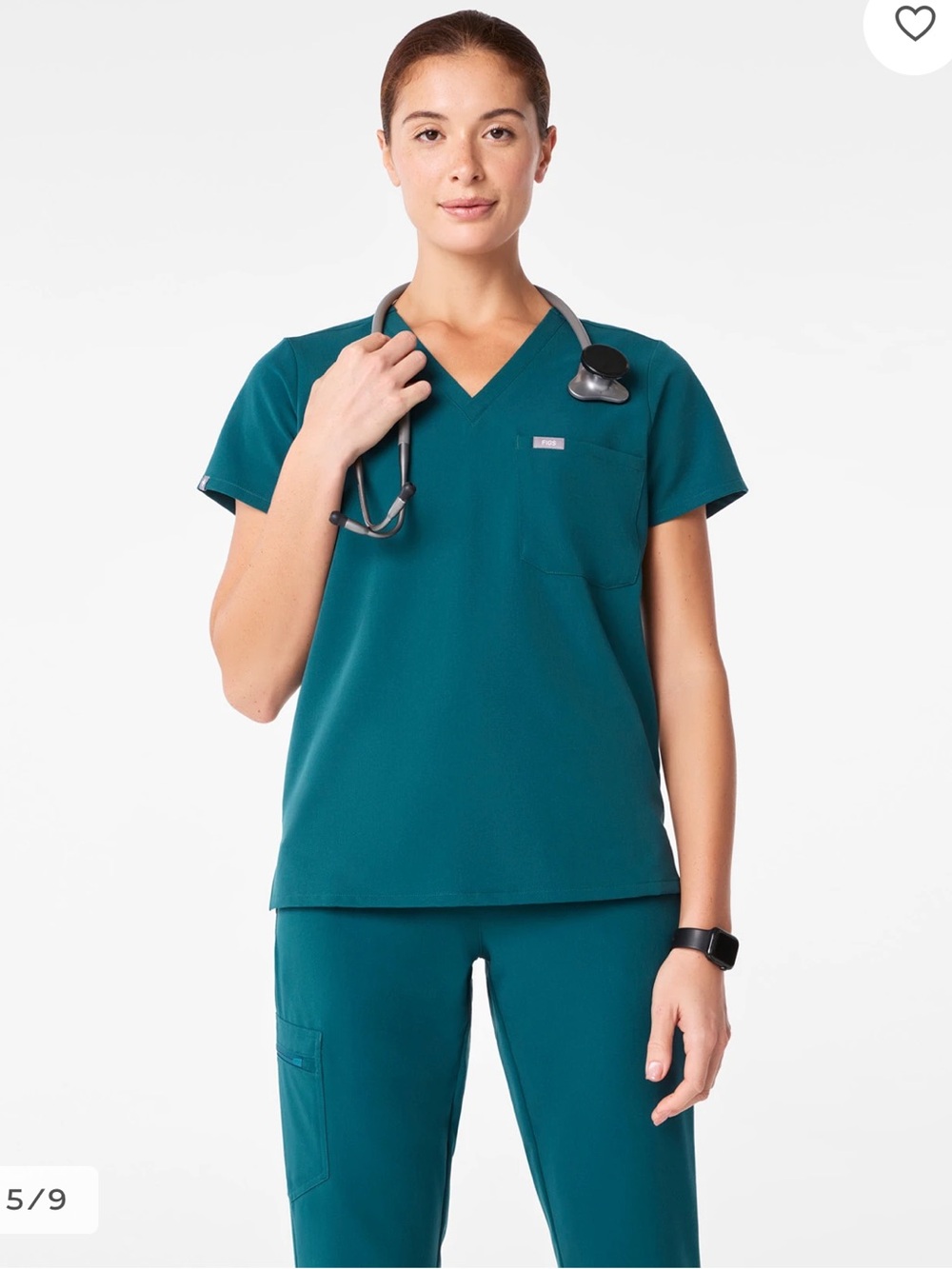 Figs Women’s Scrub Set in Caribbean Blue Top & Pants